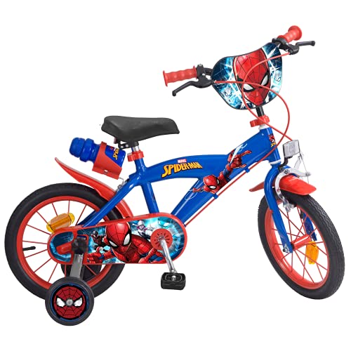 Toims 876 Spiderman Bicicleta para niños, dise&ntilde, tamaño 16" - 5/8 años