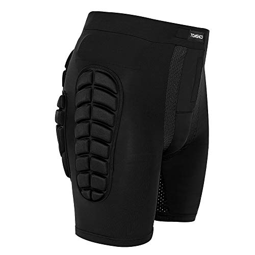 TOM SHOO Pantalones Cortos Acolchados 6D, Pantalones Cortos de Esquí, Protección Cadera para Esquí Patinaje Snowboard Hockey Patineta Deportes