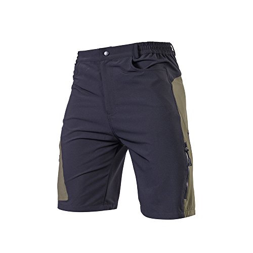 TOM SHOO Pantalones Cortos de MTB, Pantalones Cortos de Ciclismo para Hombre con Acolchados en 3D y 4 Bolsillos para Deporte al Aire Libre y Ciclismo