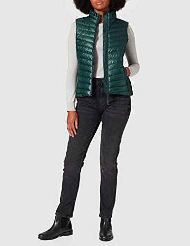 Tom Tailor 1026518 Ultra Lightweight Chaleco Acolchado Ultraligero, 10771 Dark Pine Green, XL para Mujer