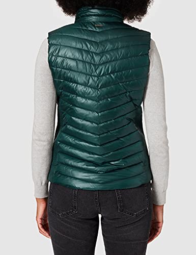 Tom Tailor 1026518 Ultra Lightweight Chaleco Acolchado Ultraligero, 10771 Dark Pine Green, XL para Mujer