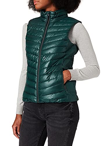 Tom Tailor 1026518 Ultra Lightweight Chaleco Acolchado Ultraligero, 10771 Dark Pine Green, XL para Mujer