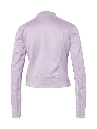 TOM TAILOR Denim Kunstlederjacke im Wildlederlook Chaqueta, Violeta (Lavender 15614), S para Mujer