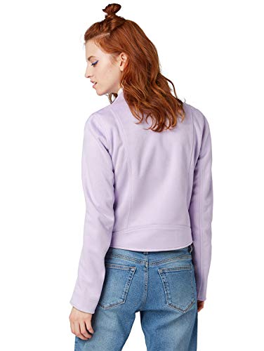 TOM TAILOR Denim Kunstlederjacke im Wildlederlook Chaqueta, Violeta (Lavender 15614), S para Mujer