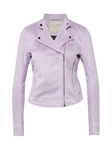 TOM TAILOR Denim Kunstlederjacke im Wildlederlook Chaqueta, Violeta (Lavender 15614), S para Mujer