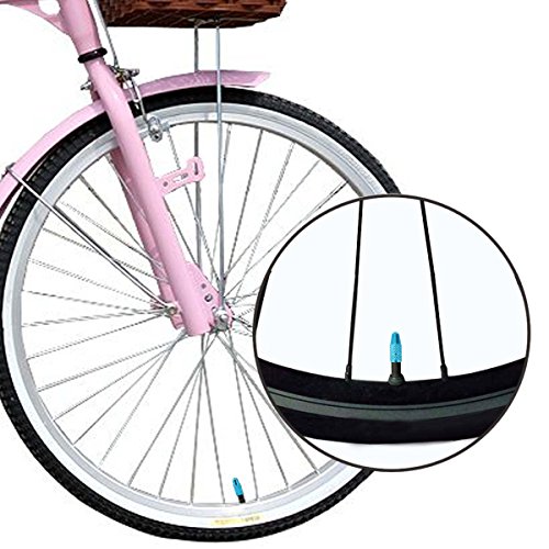 TOMALL Tapas de válvula de neumático de bicicleta Tapas de válvula francesas azul cielo para ciclismo (paquete de 6)