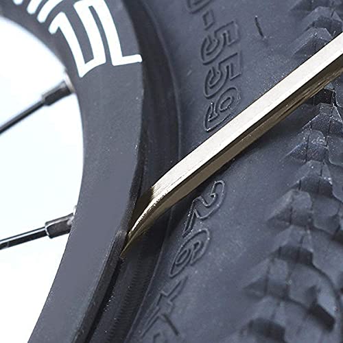 Tomedeks 3 piezas de palancas de neumáticos de bicicletas, palancas de neumáticos de alta resistencia que se utilizan para reemplazar las cámaras de aire de los neumáticos de bicicletas. (Plata)