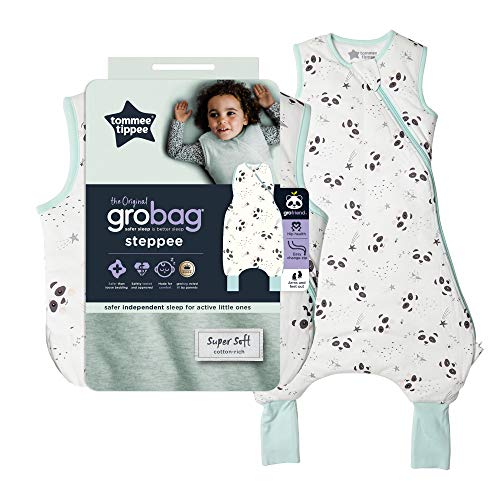 Tommee Tippee The Original Grobag Saco de Dormir, 1.0 TOG, Blanco (Pequeños Pandas), 18-36 Meses