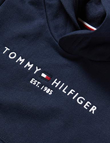 Tommy Hilfiger Essential Hoodie Diseño con Capucha, Twilight Navy, 8 años para Niños