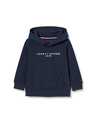 Tommy Hilfiger Essential Hoodie Diseño con Capucha, Twilight Navy, 8 años para Niños