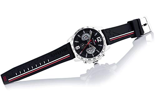 Tommy Hilfiger Reloj Multiesfera para Hombre de Cuarzo con Correa en Caucho 1791473