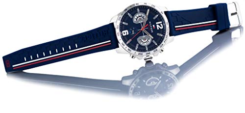 Tommy Hilfiger Reloj Multiesfera para Hombre de Cuarzo con Correa en Caucho 1791476