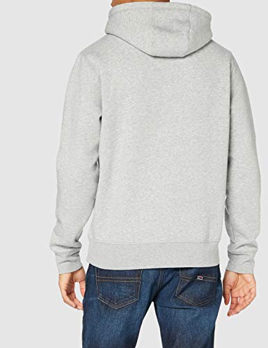 Tommy Hilfiger Tommy Logo Hoody 0752 - Sudadera con Capucha Hombre, Gris (Cloud Htr 501), L