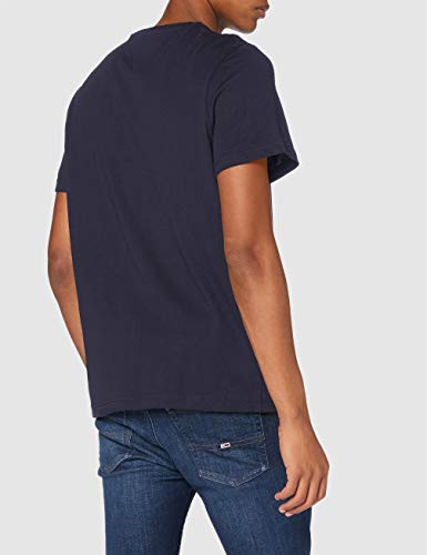 Tommy Jeans TJM Layered Graphic tee Camisa, Twilight Navy, X-S, Mall para Hombre