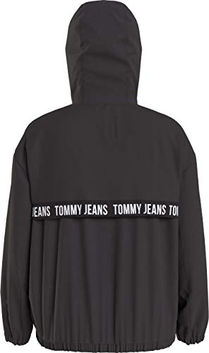 Tommy Jeans Tjw Yoke Tape Rib Windbreaker, Cortavientos Mujer, Negro, M