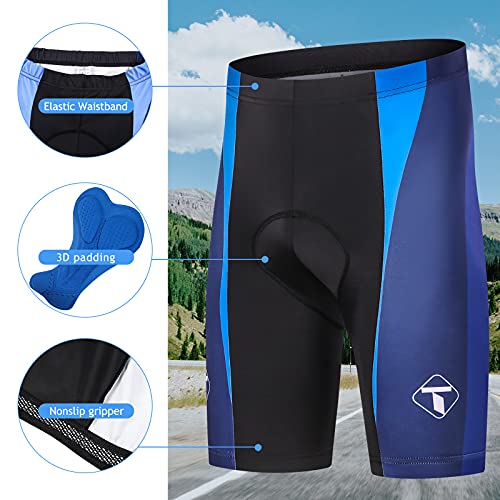 TOMSHOO Ropa de Ciclismo MTB, Traje Ciclismo Hombre, Maillots de Ciclismo Verano, Manga Corta y Pantalones Cortos con 19D Gel Acolchados para Bicicleta MTB Deportes