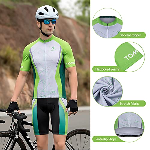 Pantalones Cortos de Ciclismo para Hombre con Acolchados en 3D y 4 Bolsillos para Deporte al Aire Libre y Ciclismo TOMSHOO Pantalones Cortos de MTB 