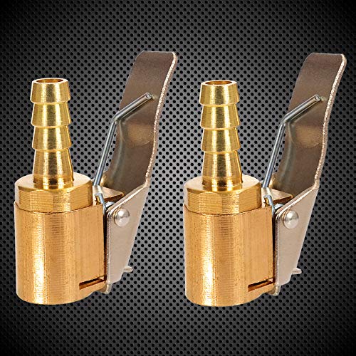 Toolwiz 2 Piezas Boquillas Inflado 6 mm Neumático Boquilla Inflador Abrazadera Válvula, Conector De Válvula De Inflado para Coche, Camión