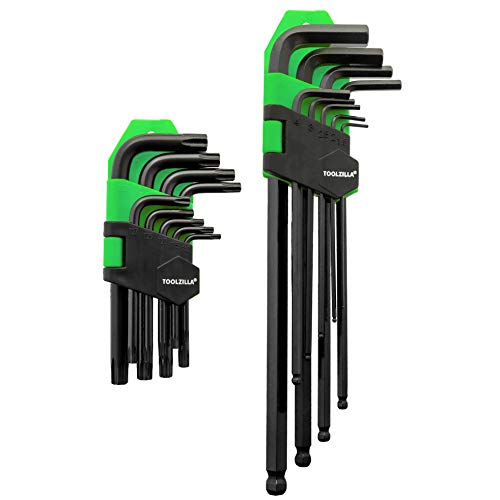 TOOLZILLA Juego de Llaves Hexagonales/ Allen / TORX - 18 piezas Máxima Resistencia