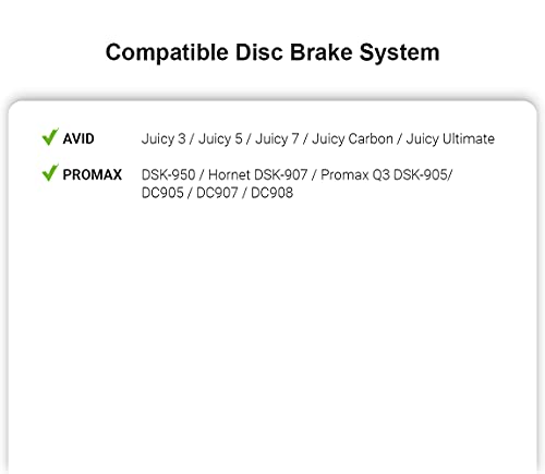 Top Brake Pastillas de Freno de Disco Bicicleta para AVID SRAM BB7 Mechanical, Juicy 3,5,7/ Juicy Carbon/Juicy Ultimate, PROMAX DSK Series/DC Series(Performance - Rojo)