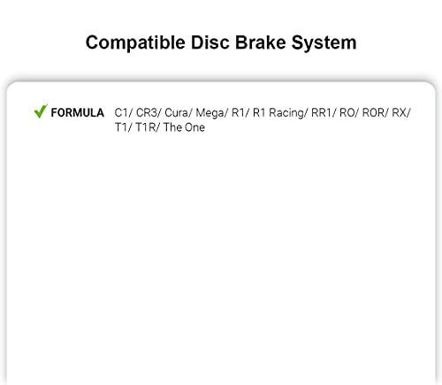 TOP BRAKE pastillas de freno de disco bicicleta para FORMULA Mega/The One/ R1/ RO/RX/ T1/ R1 Racing/ RR1/C1/CR3 (Performance - Rojo)