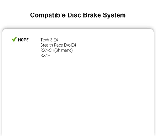 Top Brake Pastillas de Freno de Disco Bicicleta para Hope Tech E4/RX4-Shimano/RX4+/M4/Stealth Race EVO E4 (Performance -Rojo)