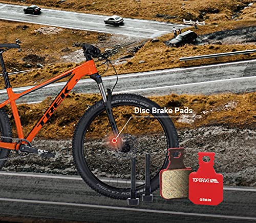 Top Brake Pastillas de Freno de Disco Bicicleta para MAGURA MT5 / MT7 / MT5E / MT7 Pro/MT Trail Front (Pin Incluido)(Performance - Rojo)