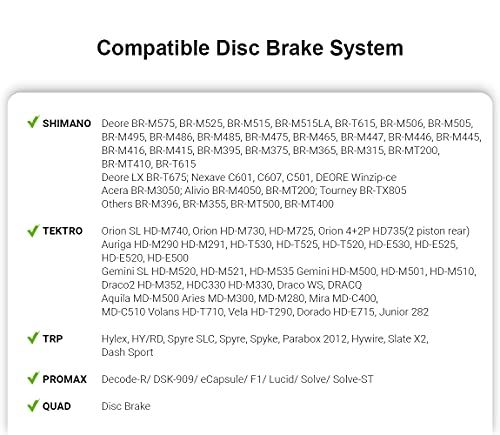 Top Brake Pastillas de Freno de Disco Bicicleta para Shimano Deore BR-M515/525/375/575,T615/675, M505 TRP Hylex, HY/RD,Spyre SLC,Slate X2, Tektro Dash Sport/Orion SL HD-730/725(Premium E+ - Dorado)