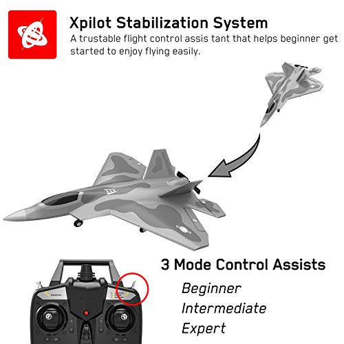 Top Race RC Fighter Jet, Avión RC de 4 canales listo para volar para adultos, Avión RC de alta velocidad, Listo para volar Hobby RC Avión adulto TR-F22B