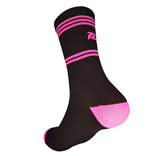 TopActive | Calcetines de Ciclismo Altos para Hombres y Mujeres | Calcetines Deportivos de Ciclismo Transpirables para Montaña, Spining, Ciclismo de Ruta | Pack de 3, talla 39-41