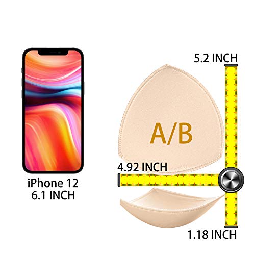 TopBine Inserciones de almohadillas de sujetador, Beige, B/C