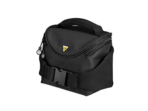 TOPEAK Bolsa de Manillar Compact & Pack, con Fixer 8 Bici, Sport, Negro/Gris (Multicolor), Talla Única