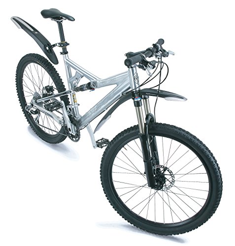 Topeak Defender M1/M2 - Juego de Guardabarros para Bicicleta de montaña (Apto para Horquillas Manitou, Montaje y desmontaje en Segundos, Talla única), Color Negro