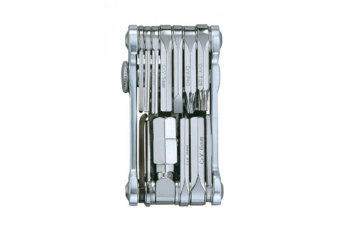 Topeak Mini 20 Pro 15400166 - Herramienta multiusos (con 20 herramientas, aluminio) plata plata