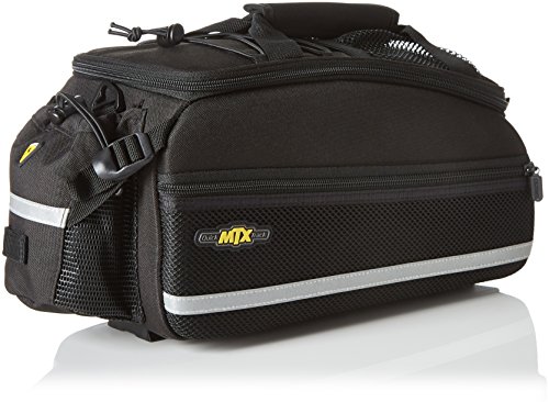 TOPEAK MTX Trunk Bag Ex with Rigid Molded Panels, W/Water Bottle Holder Alforja, Sin género, Black, Talla Única