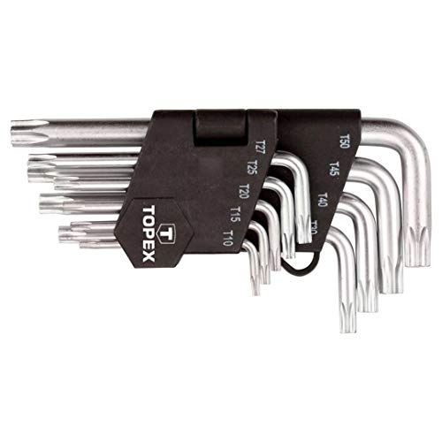 Topex 35D960 Juego 9 Llaves hexagonales torx Cortas