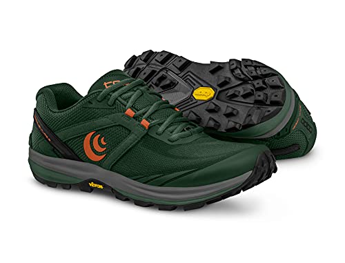 Topo Athletic TERRAVENTURE 3, Zapatillas Hombre, Verde Oscuro/Naranja, 48 EU