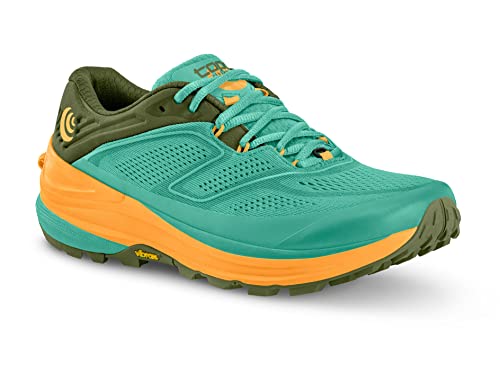 Topo Athletic Ultraventure 2 - Zapatos deportivos cómodos y ligeros de 5 mm para correr, Turquesa/Dorado(Turquoise/Gold), 40 EU