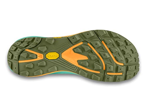 Topo Athletic Ultraventure 2 - Zapatos deportivos cómodos y ligeros de 5 mm para correr, Turquesa/Dorado(Turquoise/Gold), 40 EU