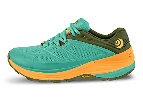 Topo Athletic Ultraventure 2 - Zapatos deportivos cómodos y ligeros de 5 mm para correr, Turquesa/Dorado(Turquoise/Gold), 40 EU