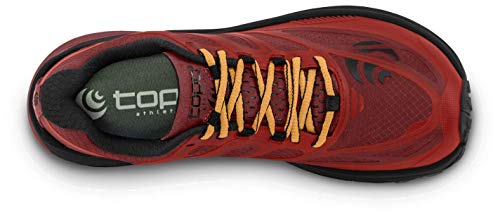 Topo Athletic Zapatillas de Running MTN Racer Trail para Hombre, Rojo/Naranja, Talla 8.5