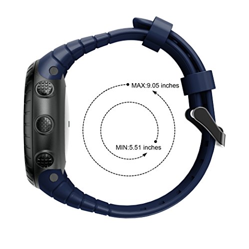 TOPsic Banda de Reloj para Suunto Core Correa, Correa Reemplazo de Silicona Suave Deportiva para Suunto Core Pulsera Correa