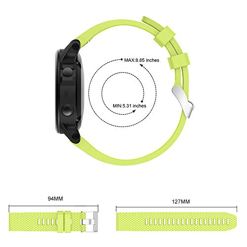 TOPsic Correa de Reloj para Garmin Fenix 5S, Banda de Reloj de Repuesto de Silicona Suave para Garmin Fenix 5S/Fenix 5S Plus/Fenix 6S/Fenix 6S Pro (NO Sirve Fenix 5 5X)