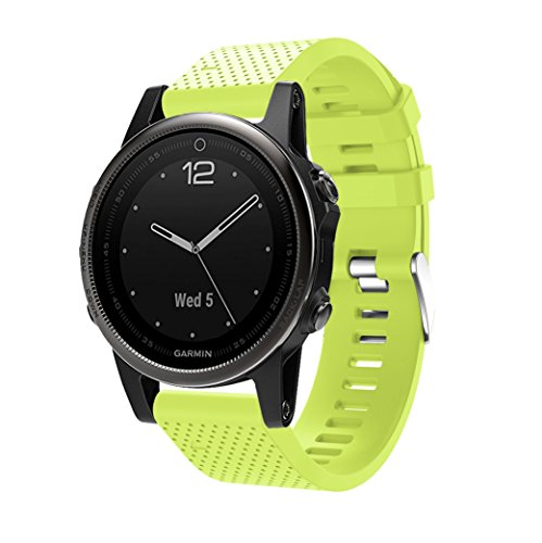 TOPsic Correa de Reloj para Garmin Fenix 5S, Banda de Reloj de Repuesto de Silicona Suave para Garmin Fenix 5S/Fenix 5S Plus/Fenix 6S/Fenix 6S Pro (NO Sirve Fenix 5 5X)