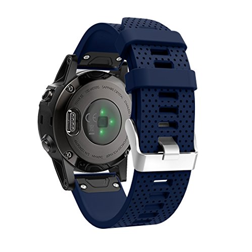 TOPsic Correa de Reloj para Garmin Fenix 5S, Banda de Reloj de Repuesto de Silicona Suave para Garmin Fenix 5S/Fenix 5S Plus/Fenix 6S/Fenix 6S Pro (NO Sirve Fenix 5 5X)