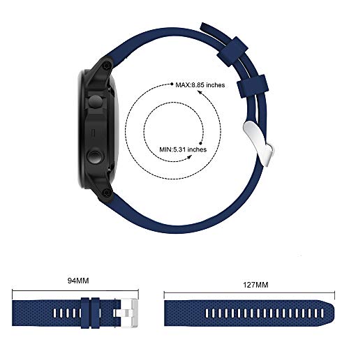 TOPsic Correa de Reloj para Garmin Fenix 5S, Banda de Reloj de Repuesto de Silicona Suave para Garmin Fenix 5S/Fenix 5S Plus/Fenix 6S/Fenix 6S Pro (NO Sirve Fenix 5 5X)