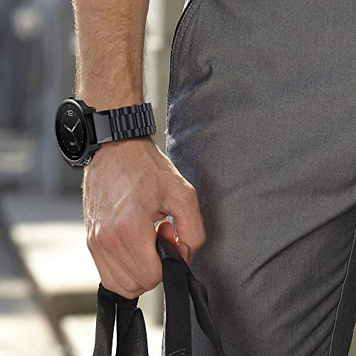 TOPsic Correa para Garmin Fenix 5S Plus, Correas de Reemplazo Metal Acero Inoxidable Quick Fit 20mm Pulseras Banda para Garmin Fenix 5S/Fenix 5S Plus/Fenix 6S/Fenix 6S Pro