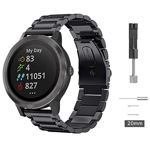 TOPsic Correa para Vivoactive 3 Correas, 20mm Pulsera Reemplazo Silicona Correa para Vivoactive 3/Vivomove HR/Forerunner 645 Music/245 /Galaxy Watch 42mm/Galaxy Watch Active/Gear S2 Classic