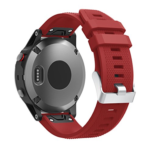 TOPsic Garmin Fenix 5 Banda, Silicona Reemplazo Correa con 2pzs Destornilladores para Garmin Fenix 5 / Forunner 935 Smart Watch, 13.5cm-22.5cm, no Adapta a Fenix 5X, 5s