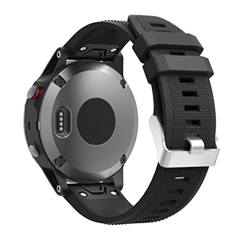 TOPsic Garmin Fenix 5 Banda, Silicona Reemplazo Correa con 2pzs Destornilladores para Garmin Fenix 5 / Forunner 935 Smart Watch, 13.5cm-22.5cm, no Adapta a Fenix 5X, 5s